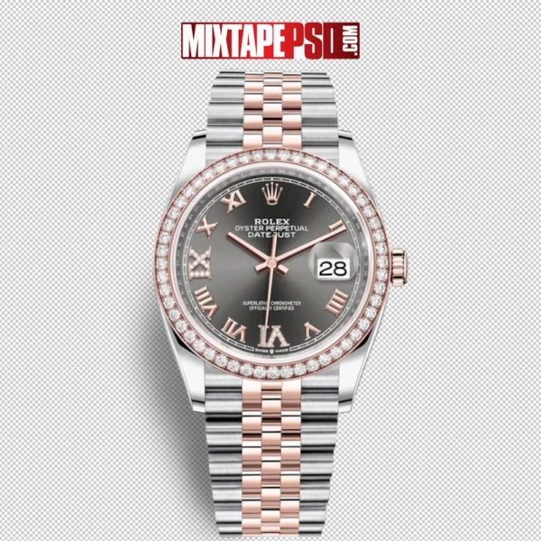 Two Tone Rolex Watch PNG Image