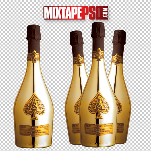3 Aces Champagne Bottles PNG - Graphic Design