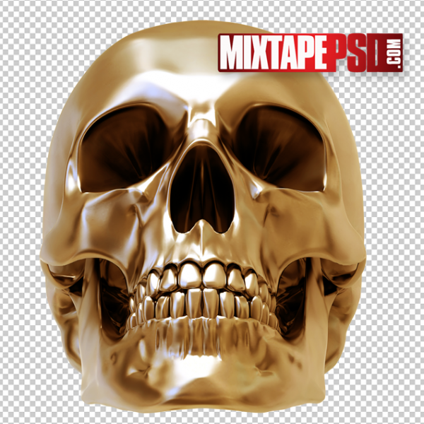 Gold Skull PNG