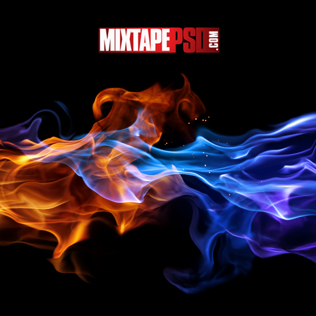 Red Blue Fire Background - Graphic Design 