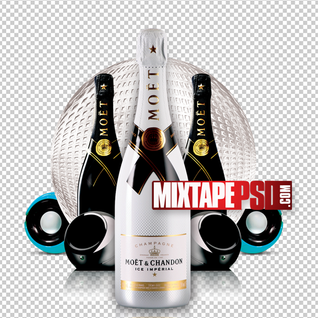 Moet Champagne Bottles Speakers Template - Graphic Design