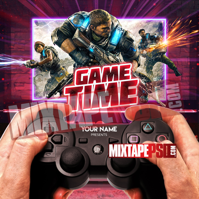 Mixtape Cover Template Game Time | BEST GRAPHIC DESIGNS | MIXTAPEPSDS