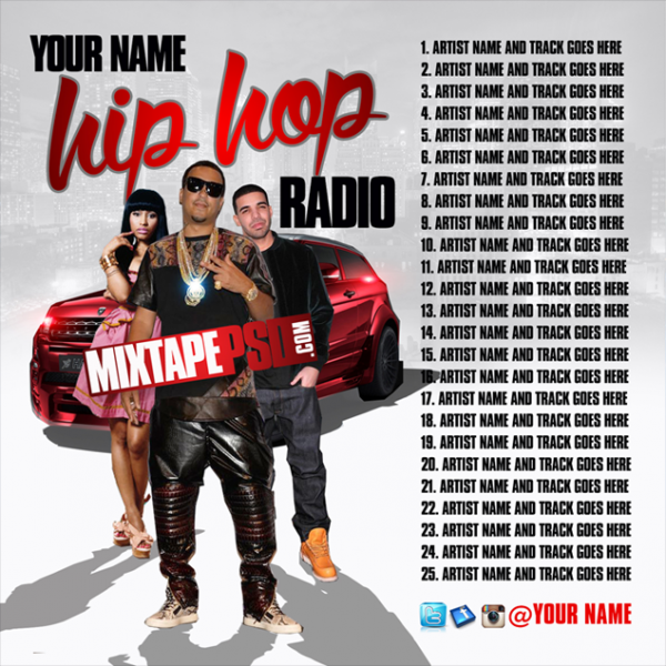 Mixtape Cover Template Hip Hop 8 w Track List