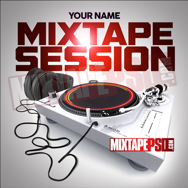 Flat Sessions - DJ Mix CD Cover Artwork, Print Templates