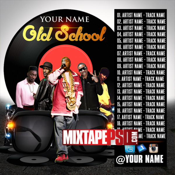 Mixtape Template Old School Hip Hop 5 w Track List