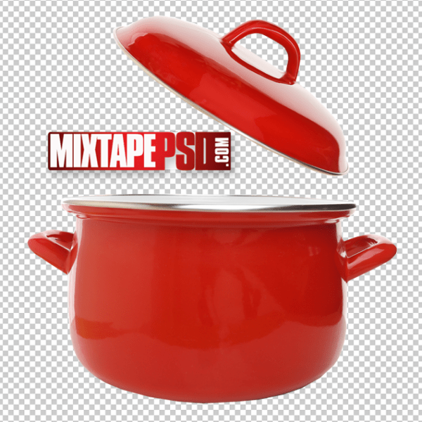HD Red Cooking Pot Cut PNG