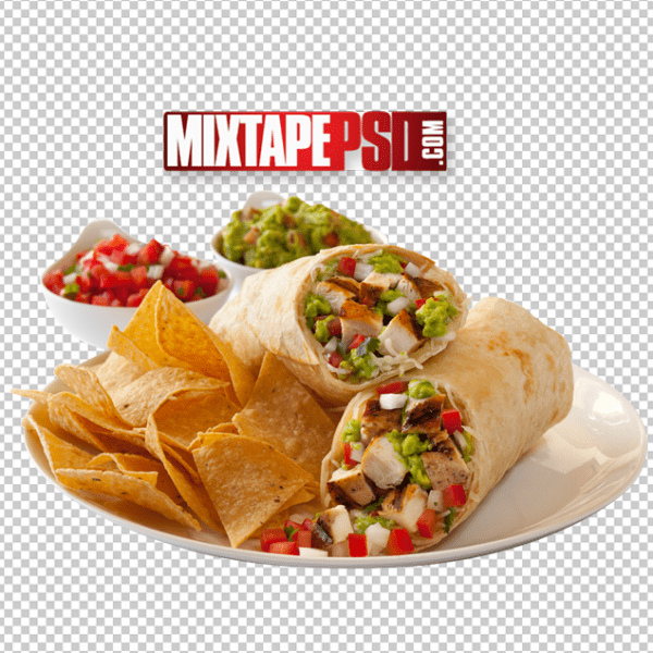 Mexican Burritos Chips Cut PNG