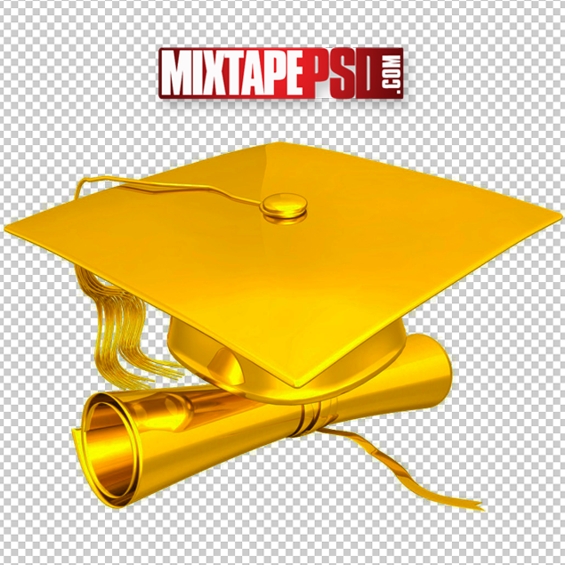 Gold Graduation Cap Diploma Cut Png 6 Graphic Design Mixtapepsdscom