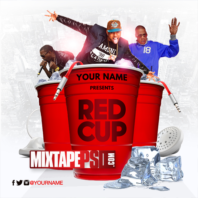 Mixtape Cover Template Red Cup - Graphic Design