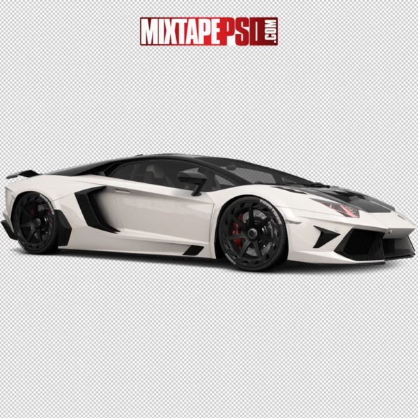 White Back Lamborghini