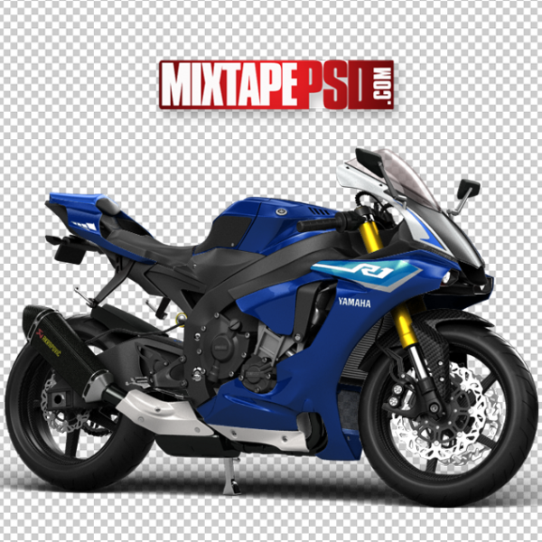 Blue Yamaha Motorcycle