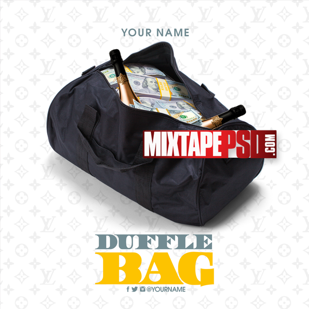 Mixtape Cover Template Duffle Bag Money - Graphic Design