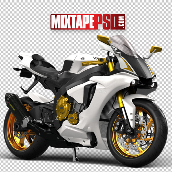 White Gold Yamaha Motorcycle