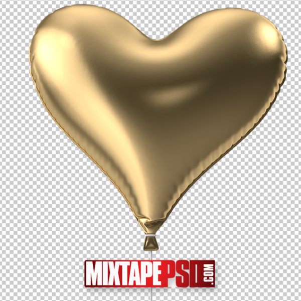 HD Gold Foil Balloon Heart