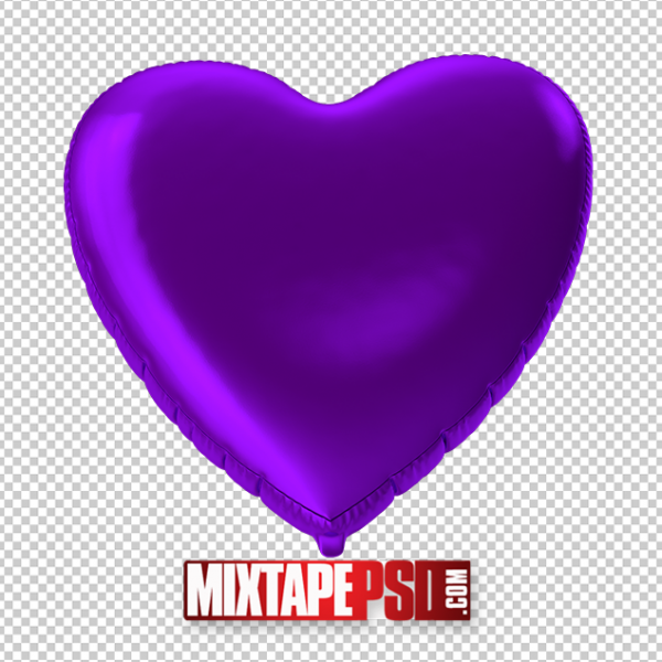 HD Purple Foil Balloon Heart