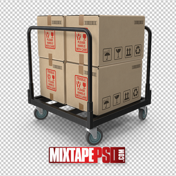 HD Industrial Cart of Boxes