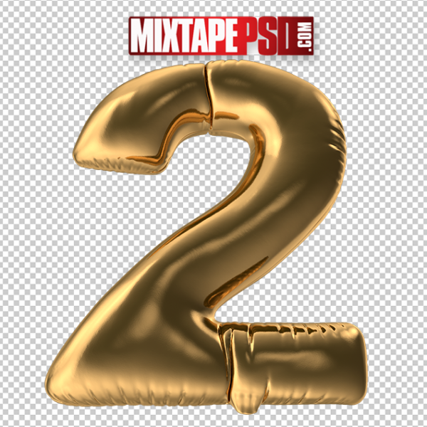 HD Gold Foil Balloon Number 2