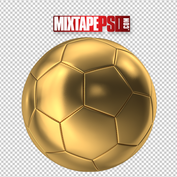 HD Golden Soccer Ball Gloss