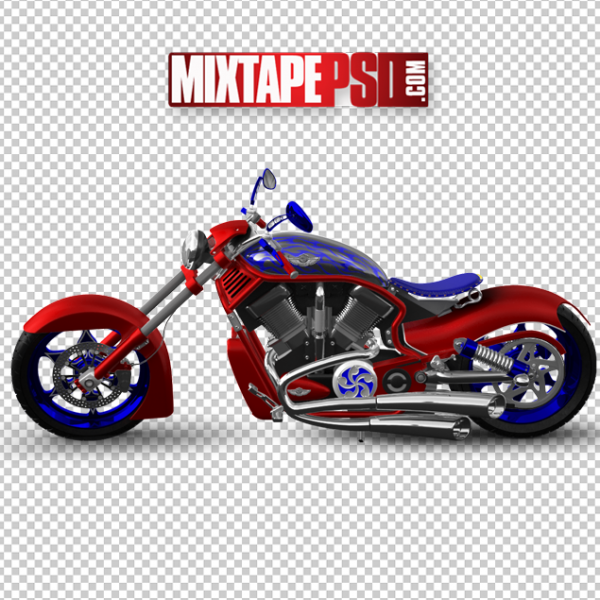 Red Blue Chopper Motorcycle, PNG Images, Free PNG Images, Png Images Free, PNG Images with Transparent Background, png transparent images, png images gallery, background png images, png background images, images png, free png images download, royalty free ping images