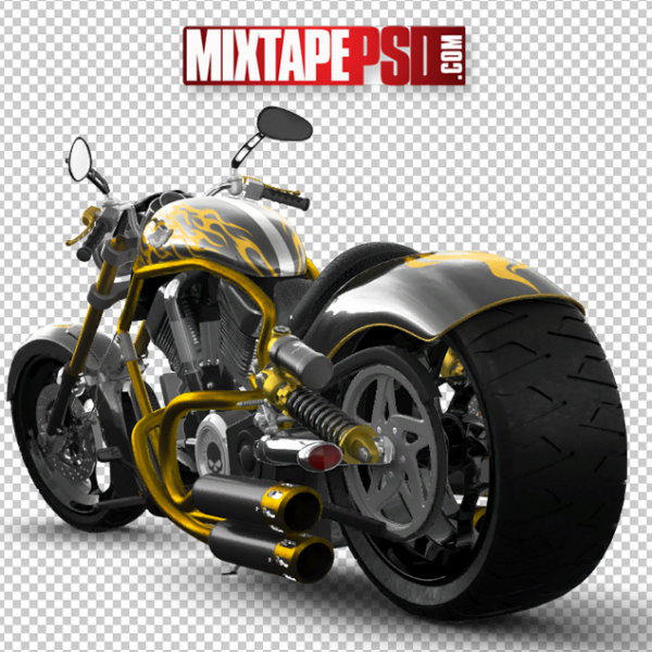 Yellow Black Chopper Motorcycle, PNG Images, Free PNG Images, Png Images Free, PNG Images with Transparent Background, png transparent images, png images gallery, background png images, png background images, images png, free png images download, royalty free ping images