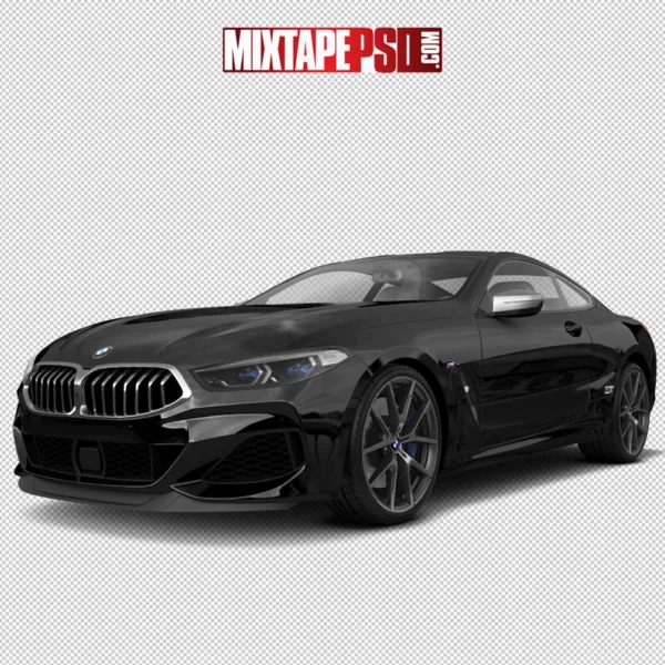 2020 Black BMW 8 Series Front Angle