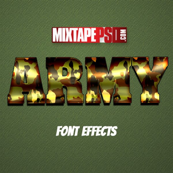 Army Font Effect