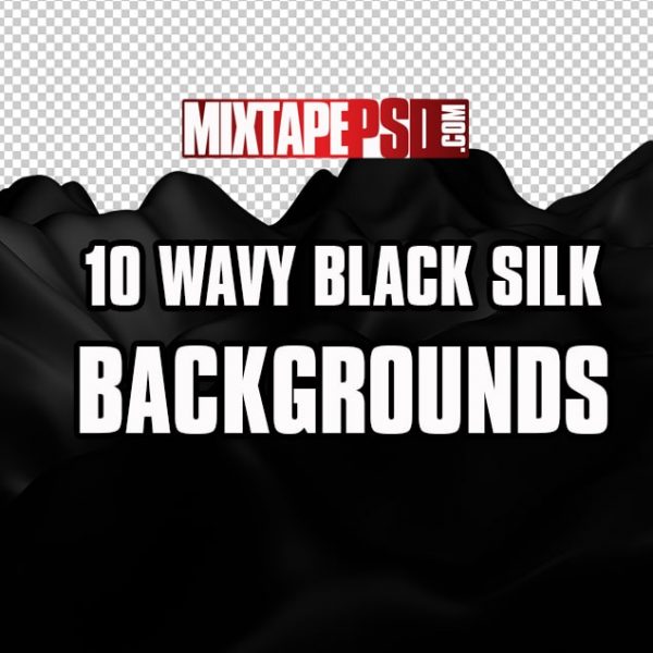 10 Wavy Black Silk Background PNGs
