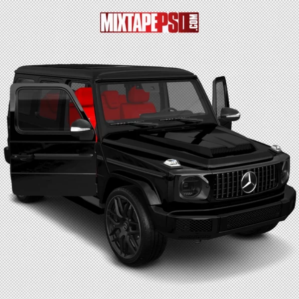 Black Mercedes Truck Red Interior, png, pngs, png’s, png images, image png, images png, png backgrounds, transparent png, free png, png tree, png transparent background, free png image, transparent images