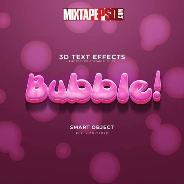 Bubble 3D Text Effect