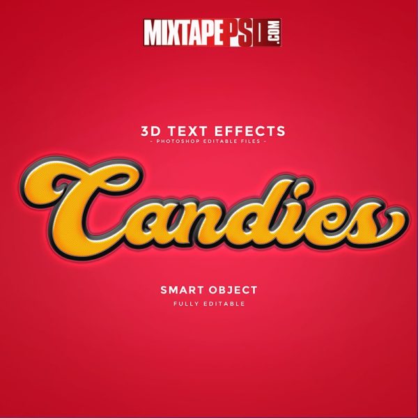 Candies 3D Text Effect