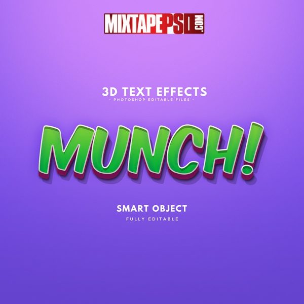 Munch 3D Text Effect