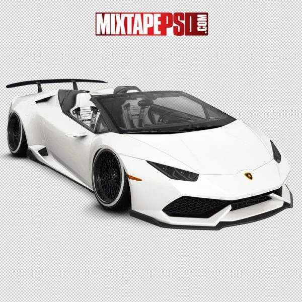All White Lamborghini Front Angle