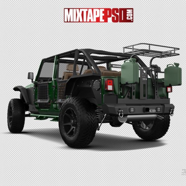 Green off-road Jeep Rear, pngs, official psd, officialpsd, psd official, official psds, png images, image png, images png, png backgrounds, transparent png, free png, png tree, png transparent background, free png image, transparent images