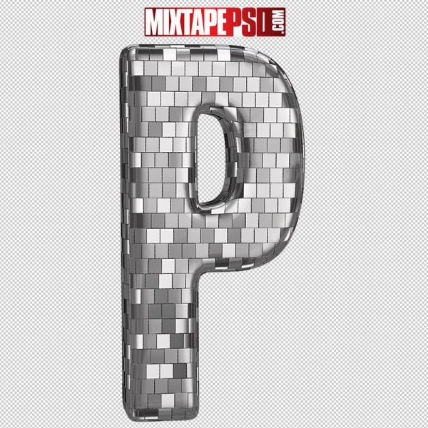 Disco Ball Letter P, official psd, officialpsd, psd official, official psds, png images, image png, images png, png backgrounds, transparent png, free png, png tree, png transparent background, free png image, transparent images