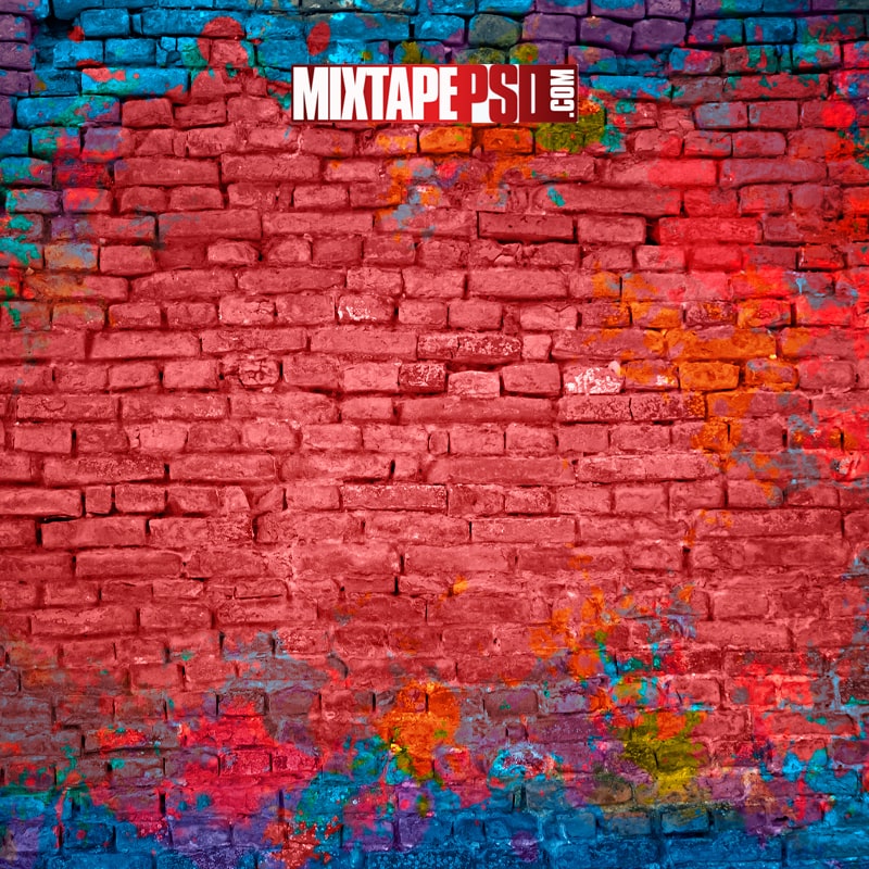 Graffiti Brick Wall Background - Graphic Design 