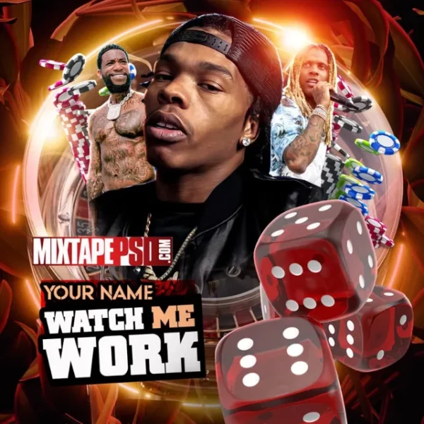 Mixtape Cover Template Watch Me Work 9, graphic design, design graphic design, design in graphic design, best graphic design, psd templates, design png