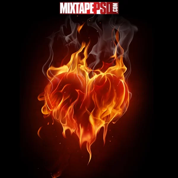 Heart On Fire Background