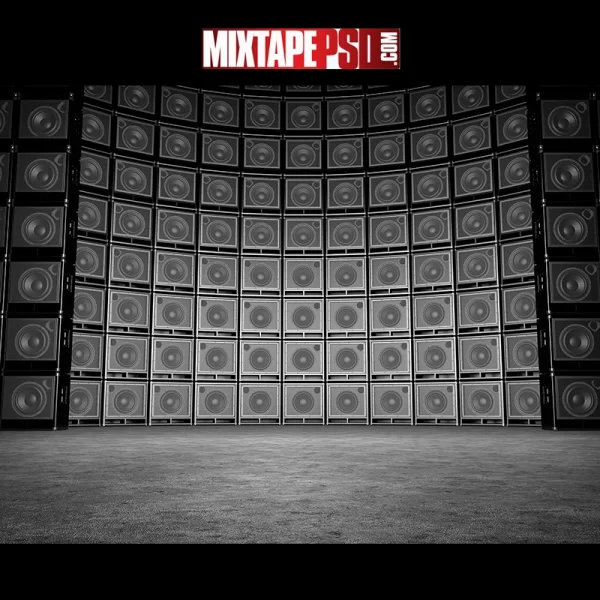Wall of Speakers Background