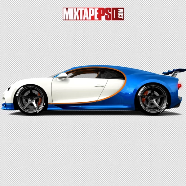 2022 White and Blue Bugatti