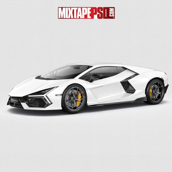 HD White Lamborghini Side 2