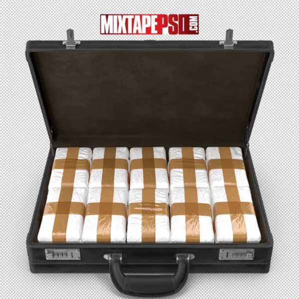 HD Briefcase Full of Wrapped Cocaine, Mixtape PSD, Mixtapepsd, Mixtape Cover Templates, Free Mixtape PSD Templates