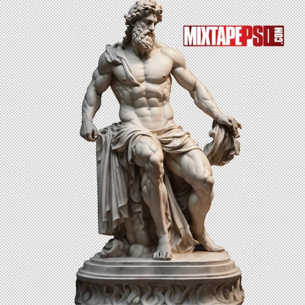 AI Generated Greek God Marble Statue 2