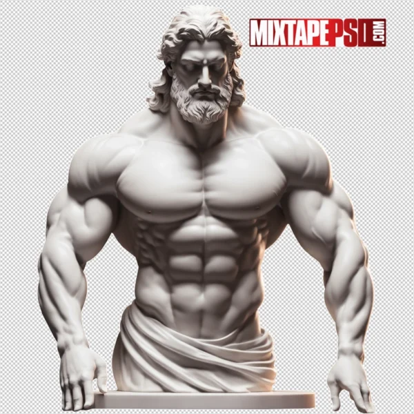 AI Generated Greek God Marble Statue 3