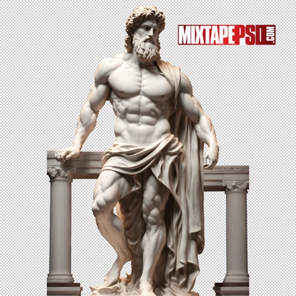 AI Generated Greek God Marble Statue