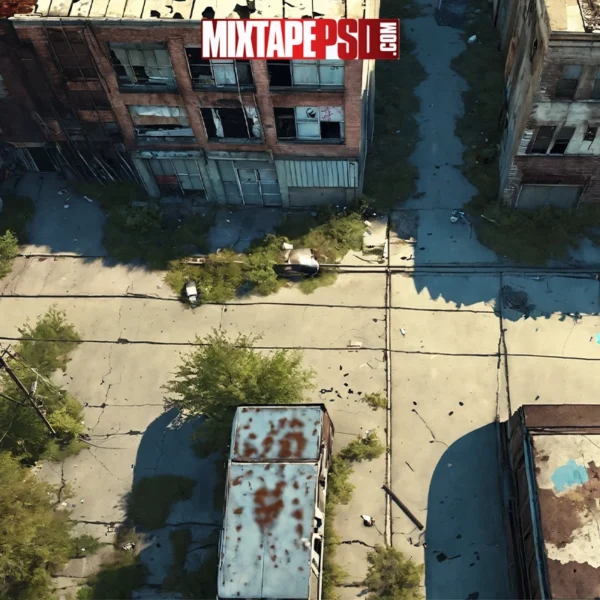 Top View of Ghetto Streets Background 2