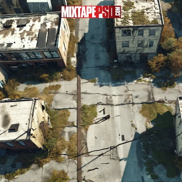 Top View of Ghetto Streets Background 3