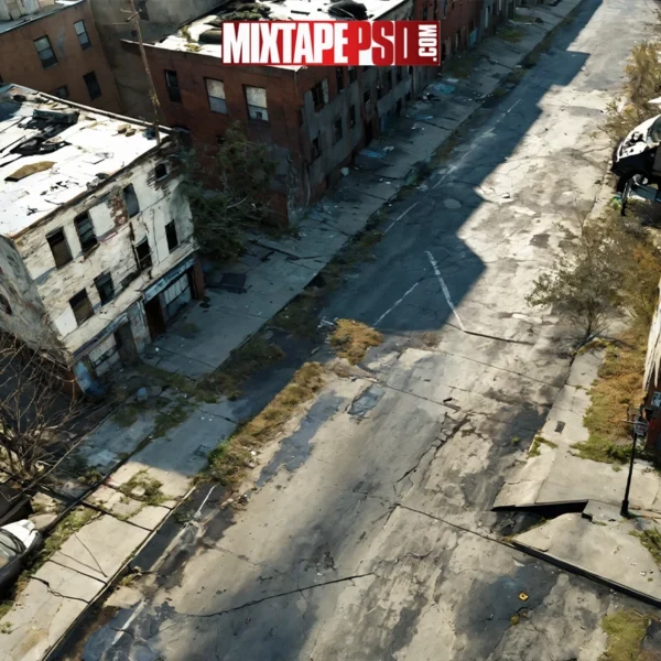 Top View of Ghetto Streets Background 4