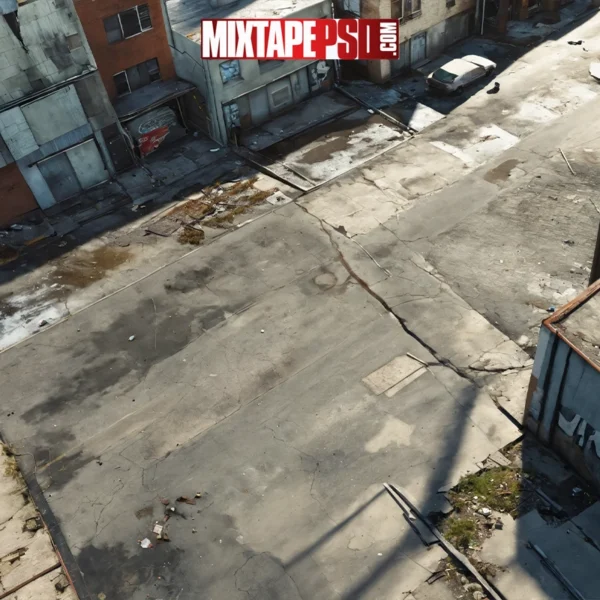 Top View of Ghetto Streets Background