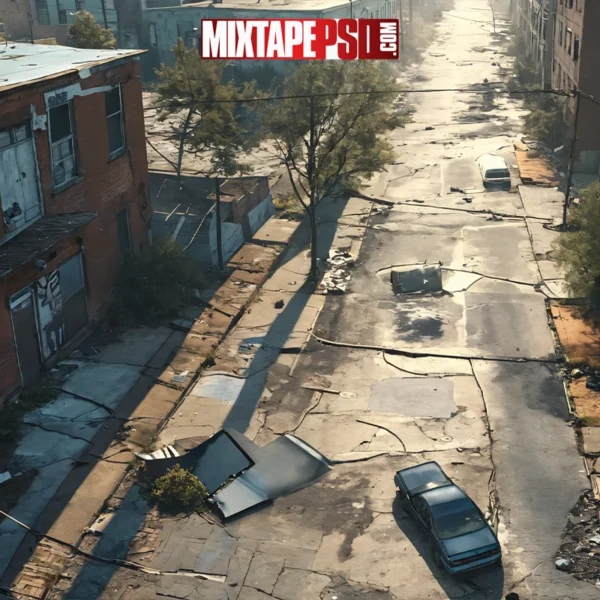 Top View of Ghetto Streets Background 7