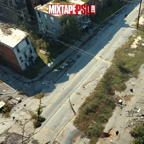 Top View of Ghetto Streets Background 8